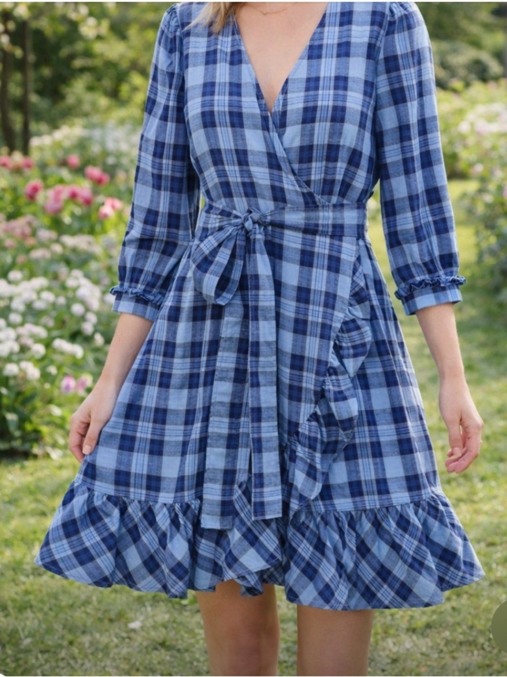 Draper James Women’s  Reba Flutter Wrap Dress Size 10